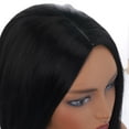 thumbnail image 6 of Wigs for Women Bangs Medium Long Parted Long Women's Black Wig Straight Wig Wigs Human Hair, 6 of 7