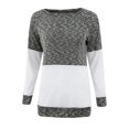 thumbnail image 4 of Otoño Casual Mujer Suéter O-cuello Empalme Color Manga larga Tops (M) Ehuebsd Para estrenar, 4 of 9