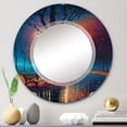 thumbnail image 4 of DESIGN ART Designart 'Little Bench In Autumn Paris Park' Printed Landscape Modern Wall Mirror 24in.x24in., 4 of 5