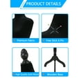 thumbnail image 3 of CL.HPAHKL Female Mannequin Torso Manikin Dress Form 49.6-63.4 Inch Height Adjustable Female Dress Model Display Torso Body Tripod Stand Clothing Forms,Black, 3 of 7