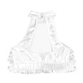 thumbnail image 5 of TiaoBug Kids Girls 2 Piece Hip Hop Latin Jazz Dance Outfit Sequin Sleeveless Crop Top with Metallic Skirt Set Silver 16, 5 of 7