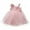 Pink, variant on Newborn Girls' Dress Floral Prints One-Shoulder Tulle Dresses Kids Solid Party Cute Princess Mesh Dresses Blue,Sized 3-6 M