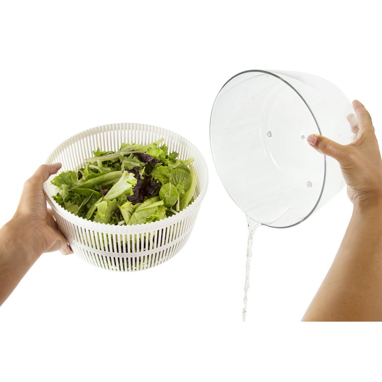 Ozeri Italian Made Fresca Salad Spinner and Serving Bowl BPA-Free, White