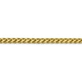 thumbnail image 3 of Real 14kt Yellow Gold 5mm Semi-solid Diamond Cut Wheat Chain; 22 inch; Lobster Clasp; for Adults and Teens; for Women and Men, 3 of 5