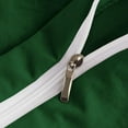 thumbnail image 4 of DNG Creations 1 Piece Double Ruffle Duvet Cover With Zipper Closure ( Solid Green ) All-Season 100% Egyptian Cotton, 800 Thread Count ( Oversized Queen - Size ), 4 of 6