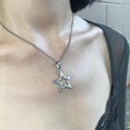 thumbnail image 3 of Collar NewZenro Estrella Hueca de Acero Inoxidable 47 cm, 3 of 5