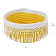 thumbnail image 3 of Unique Bargains 1 Pack Woven Storage Basket for Entryway Desk Yellow 8.1*3.7in, 3 of 5