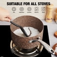 thumbnail image 5 of HLAFRG 3 Quart Saucepan with Lid, Small Non stick Pot with Lid, Induction Pot, Ergonomic Stainless Steel Handle, Oven Safe, Brown Soup Pot, 5 of 5