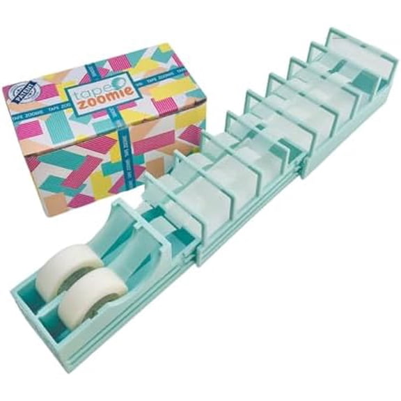 | Original Viral Desktop Tape Dispenser for Gift Wrapping & Crafts | Prepares 18 Tape Strips Fast | Blade-Free, Compact, Heavy-Duty | Fits Standard, Washi & Double-Sided Tape$$Office