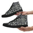 thumbnail image 6 of Coolcustomize Men's Plus Size High Top Tribal Art Casual Shoes | Women's Stylish Sneakers with Fabric Upper, Rubber Sole, and Random Tribal Symbol Design for Daily Walking and Outdoor Travel, 6 of 9