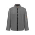 thumbnail image 6 of LYSMORA Men's Full Zip Fleece Jacket Stand Collar Outdoor Outerwear Multi Zip Pocket Hiking Travel Coat, 6 of 8