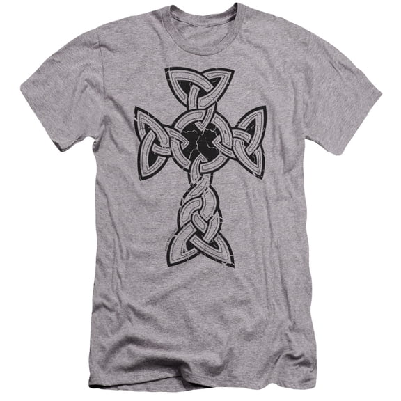 - Knotted Celtic Cross - Premium Slim Fit Short Sleeve Shirt - Medium