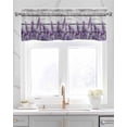 thumbnail image 2 of Spring Lavender Kitchen Valances for Windows Farmhouse Linen Window Valance Curtain for Living Room Window Treatment Botanical Purple Floral Vintage Wood Grain Valance Rod Pocket Topper, 42 x 12 Inch, 2 of 6