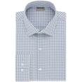 thumbnail image 1 of Kenneth Cole Mens Plaid Button Down Dress Shirt, Blue, Big & Tall, 16.5" Neck 36-37" Sleeve, 1 of 1