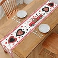 thumbnail image 3 of Car Gnome Table Runner 72 Inches Long Easy Clean Table Toppers Wedding Table Tablescape Decor Holiday Party Decoration Happy Valentine''s Day Kitchen Decor, 3 of 4