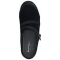 EASY SPIRIT Womens Black Removable Footbed Arch Support Buckle Accent