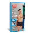 thumbnail image 3 of Hanes Ultimate 4-Pack Men's Comfort Flex Fit Total Support Pouch Trunks Color: Black Grey Size: XXL, 3 of 3