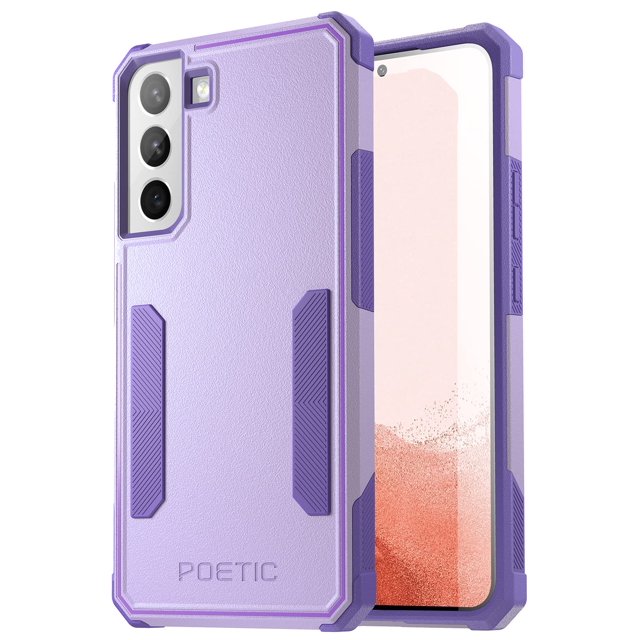 Poetic Neon Case for Samsung Galaxy S22 Plus 5G, Dual Layer Heavy Duty Drop Protection, Purple