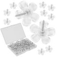 thumbnail image 2 of Miangastore Thumbtacks Transparent Color 100Pcs 0.55X0.55X0.43In Abs, 2 of 9