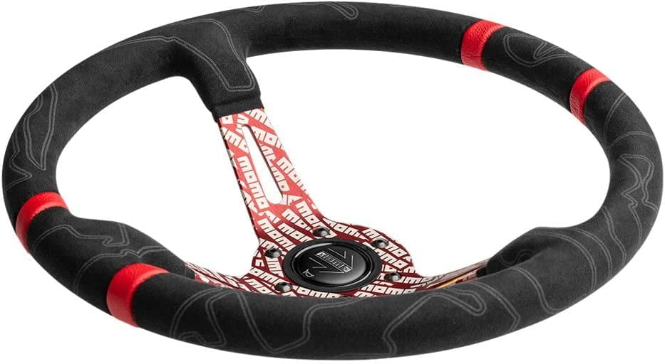 Momo ULT35BK0RD 350 mm Ultra Steering Wheel - Red - Walmart.com
