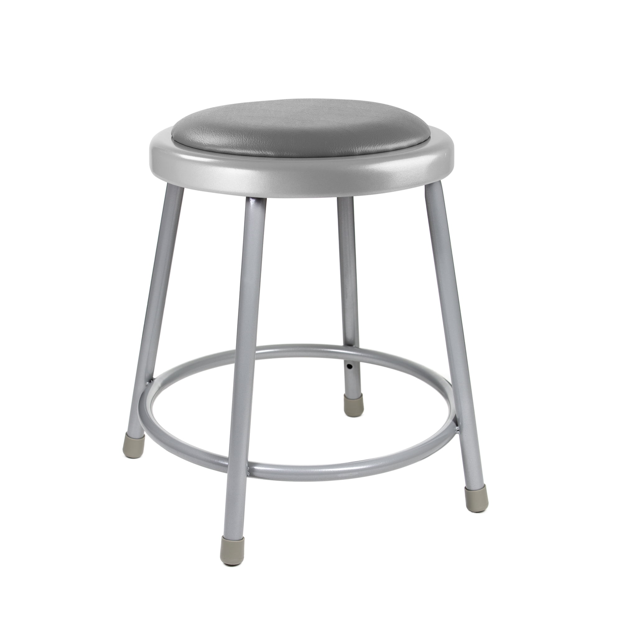 Hampden Furnishings Otto Collection 18" Height Vinyl Padded Science Stool, Grey, Pack of 2