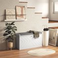 thumbnail image 2 of HOMCOM Banc à Chaussures avec Tiroir Rabattable, Coussin, 8 Paires pour Entrée Blanc, 2 of 9