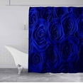 thumbnail image 3 of Royal Blue Rose Floral Shower Curtain, Elegant Blooming Flower Bouquet Artwork Romantic Valentine''s Day Modern Bathroom Decor for Women Waterproof Polyester Fabric Shower Curtain, 72 X 72 Inch, 3 of 5