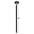 thumbnail image 5 of Westbrass D3619A-62 1/2" IPS x 19" Round Ceiling Mount Shower Arm with Flange, Matte Black, 5 of 8
