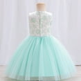 thumbnail image 4 of Godderr Toddler Baby Girls Princess Dress Newborn Flower Princess Dress Bridesmaid Dresses Princess Dresses Girls Tutu Tulle Dresses Girls Party Birthday Dress for 1M-3Y, 4 of 8