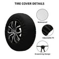 thumbnail image 4 of Balery Dancing Skeletons Floral Gardentire Cover Waterproof Dust-Proof, Universal Spare Wheel Tire Cover For Trailer, Rv, Suv Truck And Vehicle Camper Accessories-16 Inch, 4 of 9