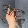 thumbnail image 1 of Sexy Cat Eye Anti Blue Light Glasses Women Luxury Designer Eyeglasses Frame Optical Computer Customize Reading pectacle Grey, 1 of 5