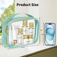 thumbnail image 2 of ZEN Travel Toiletry Bag,2 Pack Clear Makeup Bags with Handles,180°Opening Clear Cosmetic Bags for Traveling Women,Men,Travel Essentials,Green, 2 of 11