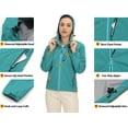 thumbnail image 5 of Little Donkey Andy Women's High-performance Waterproof Rain Jacket Ultra Lightweight Outdoor Rain Coat Shell Blue XXL, 5 of 7