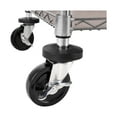 thumbnail image 4 of Seville Classics UltraDurable NSF Commercial Heavy Duty Metal Rolling Utility Cart, w/ Steel Shelves, Handle Bar for Garage, Warehouse, Kitchen, Office, Deep Top Basket (34.75"W x 20.25"D), Chrome, 4 of 9