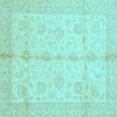 thumbnail image 1 of Ahgly Company Indoor Square Abstract Light Blue Modern Area Rugs, 6' Square, 1 of 4