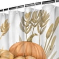 thumbnail image 3 of Rideau de Douche d'Automne avec Citrouilles de l'Action de Grâce, Rideaux de Baignoire Réutilisables avec Crochets, Rideaux en Tissu Polyester Vintage pour l'Halloween, l'Action de Grâce, Noël, Hôtel, Dortoir, 3 of 5