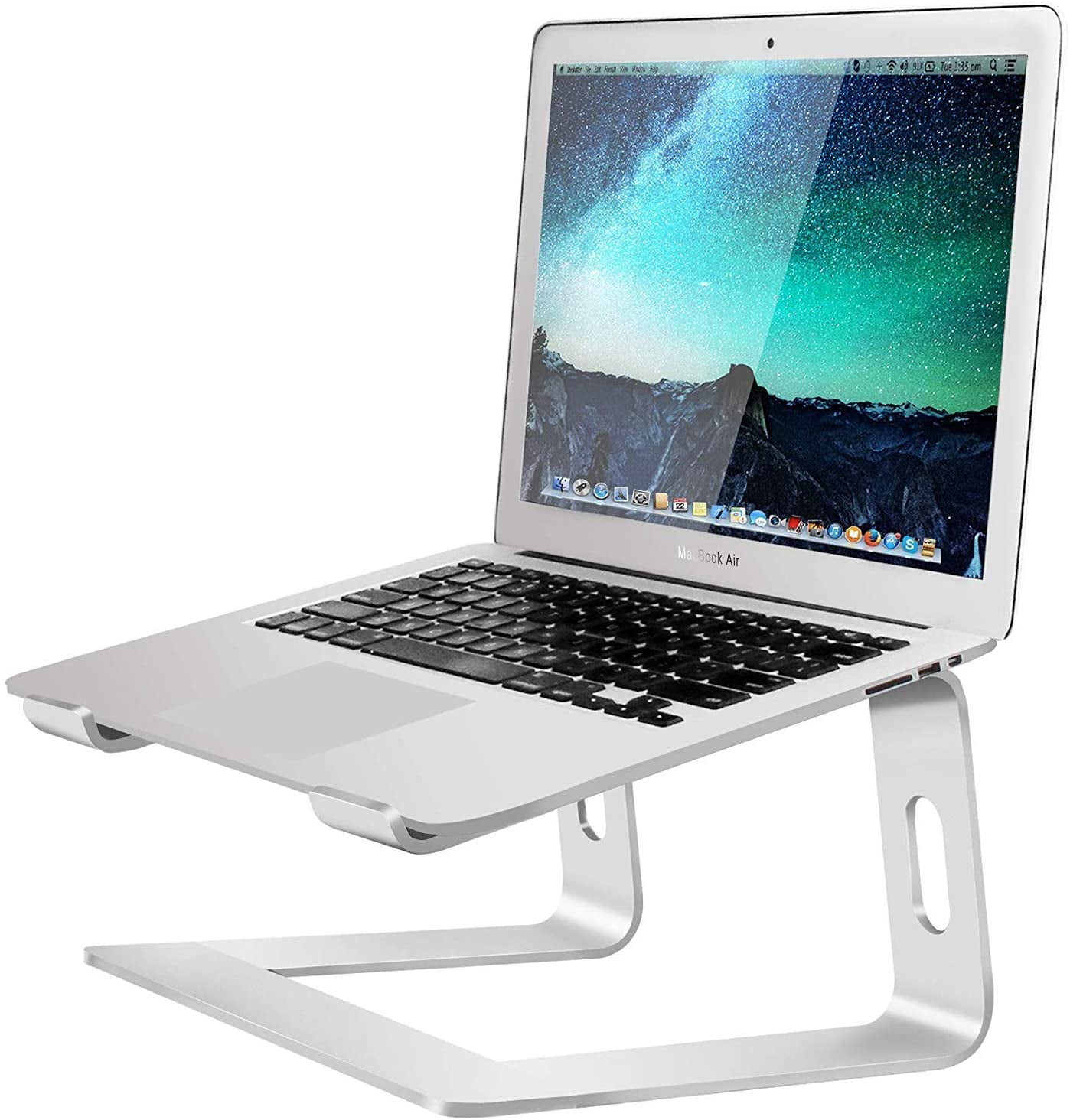MacBook Stand Portable Light-Weight Holder for Laptop/Notebook/Thinkpad/MacBook Pro/air Adjustable Stand for Desk Adjustable Height Width & Angle Elekin Laptop Holder Foldable Black 