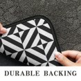thumbnail image 6 of Black White Triangle Checkered Pattern Door Rugs,Washable Non Slip Door Mats Indoor,Decorative Door Mats,Entry Mat Indoor for Entrance,Bedroom,Kitchen,Bathroom,30"x17", 6 of 6