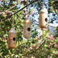 thumbnail image 2 of Ribili Wooden Hummingbird House, Fanyil Wooden Hummingbird House, Sparrow Hummingbird Finch House, Wooden Humming Bird Nest with Hemp Ropes (#All,3pcs), 2 of 8