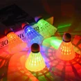 thumbnail image 4 of 6Pcs LED Badminton Ball Glowing Light Up Plastic Badminton Shuttlecocks Colorful Lighting Balls Sports Training In/Outdoor Game 6Pcs, 4 of 6