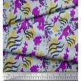 thumbnail image 2 of Soimoi Purple Poly Georgette Fabric Leopard & Wild Animal Skin Decor Fabric Printed BTY 42 Inch Wide, 2 of 3