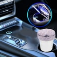 thumbnail image 4 of Deeceymbur Bling Car Ashtray with Lid Smokeless Inner Container Windproof Ashtray Portable LED Blue Light Auto Accessories for Travel, Detachable Mini Trash Can, 4 of 6