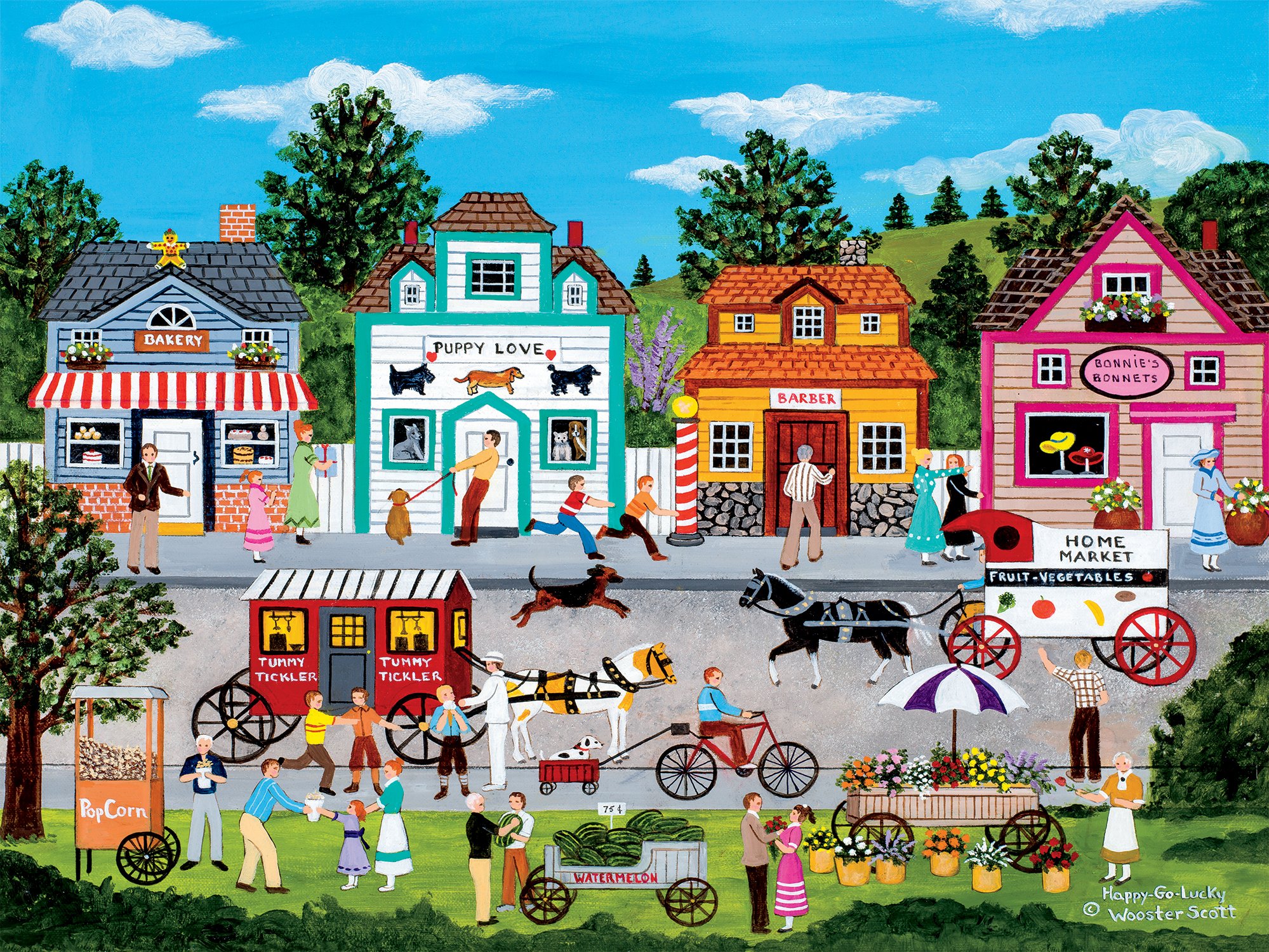 Ceaco - Jane Wooster Scott - Happy Go Lucky - 300 Piece Jigsaw Puzzle
