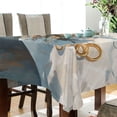 thumbnail image 3 of BZSMCE Square Tablecloth White Blossom Painting Pattern Tableclothes, 3 of 9
