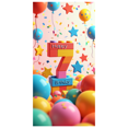 thumbnail image 3 of Colorful 3D Style Birthday Banner Background with Balloons Stars and Confetti Party Supplies Photography Props for Birthday Party Birthday Decoration Photo Booth Backdrop Decorations, 3 of 4