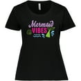 thumbnail image 3 of Inktastic Mermaid Vibes with Tail and Seashell Women's Plus Size T-Shirt, 3 of 5