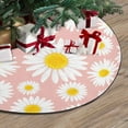 thumbnail image 3 of FMSHPON Daisies Flowers Xmas Christmas Tree Skirt Stand Mat for Holiday Party Decoration Indoor Outdoor 48 inches, 3 of 3