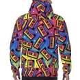 thumbnail image 7 of Goofa Vintage Audio Cassettes for Men's Hooded Sweatshirt - Lightweight Pullover Hoodie with Kangaroo Pocket, Perfect for Everyday Wear-3X-Large, 7 of 7