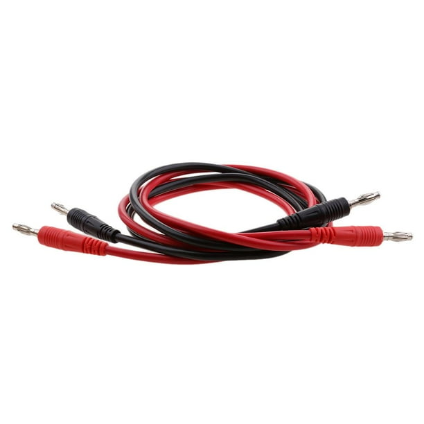 DollaTek - Cable de enchufe de banana, kit de 5 cables de prueba electrónicos, 4 mm, enchufe