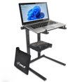 thumbnail image 4 of PYLE Laptop DJ Stand- Sturdy & Light Weight Standing Table w/ Foldable Height, & Secondary Accessory Tray, Securely Holds- DJ Mixer, Laptop, 4 of 9